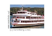 Rundfahrt mit dem Schiff in der Bucht in Bregenz