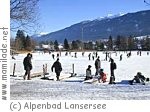 Eislaufen am Lansersee bei Innsbruck