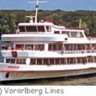 Rundfahrt mit dem Schiff in der Bucht in Bregenz
